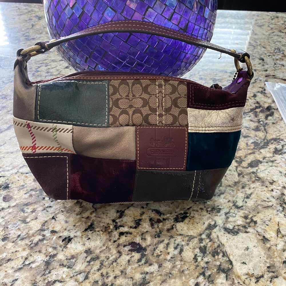 Authentic Coach patchwork vintage wrist purse